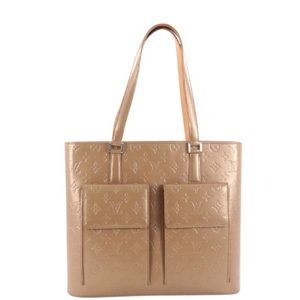 Louis Vuitton Monogram Vernis Beige Leather Tote
